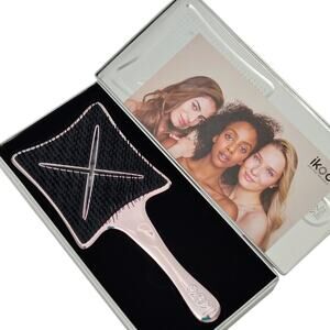 Ikoo Paddle X Hairbrush Blow Dry Manhattan Glam Metallic Pink Detangle Style NEW